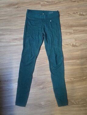 Smartwool Intraknit Teal Blue Seamless Workout Leggings Size Large
